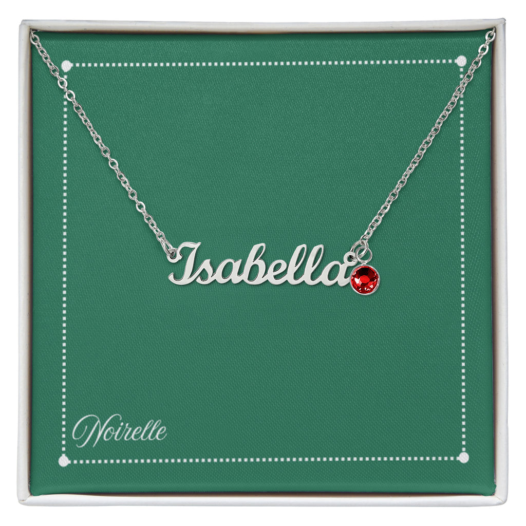 Personalized Name Necklace with Birthstone