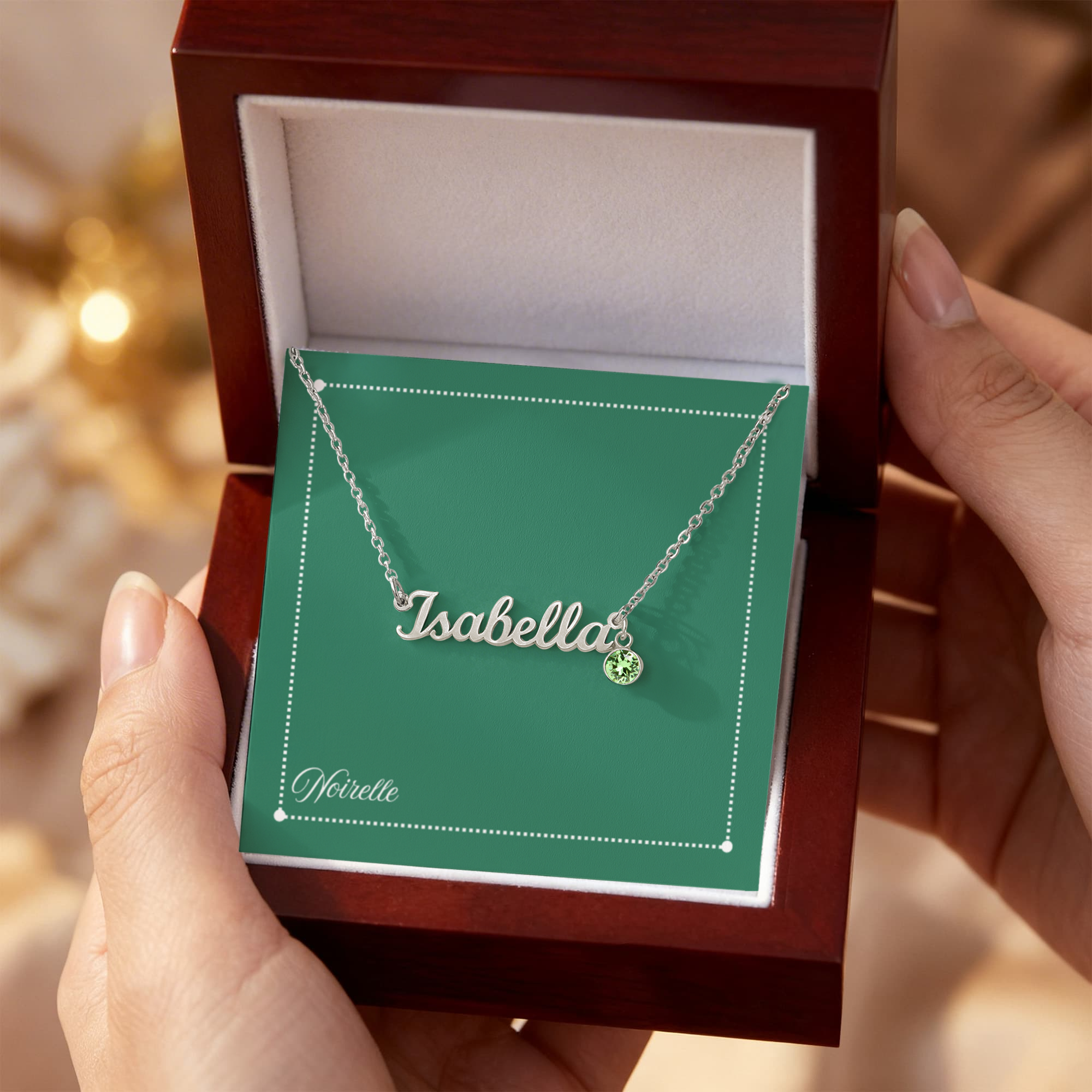 Personalized Name Necklace with Birthstone
