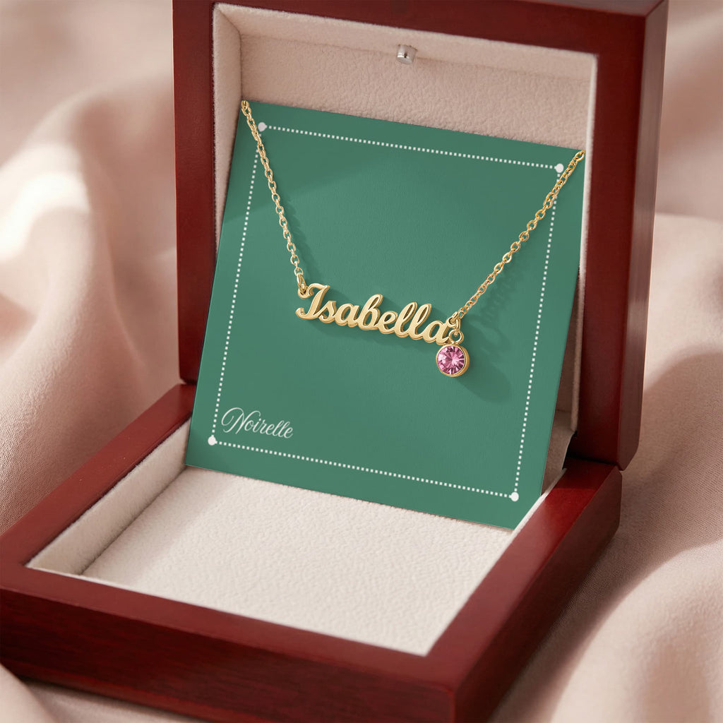 Personalized Name Necklace with Birthstone