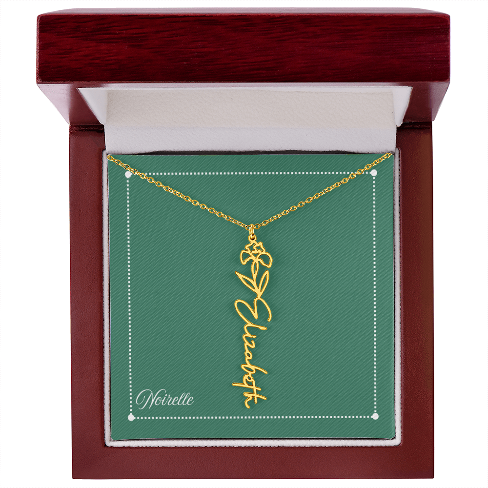 Personalized Flower Name Necklace