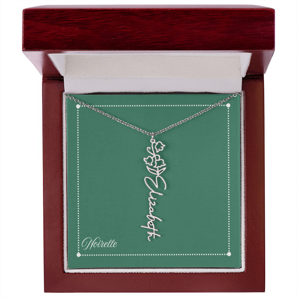 Personalized Flower Name Necklace